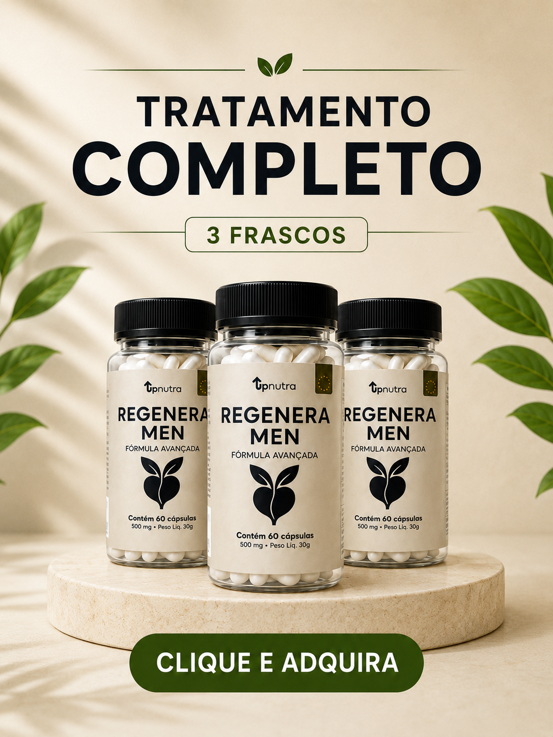 Oferta Regenera Men com 3 potes