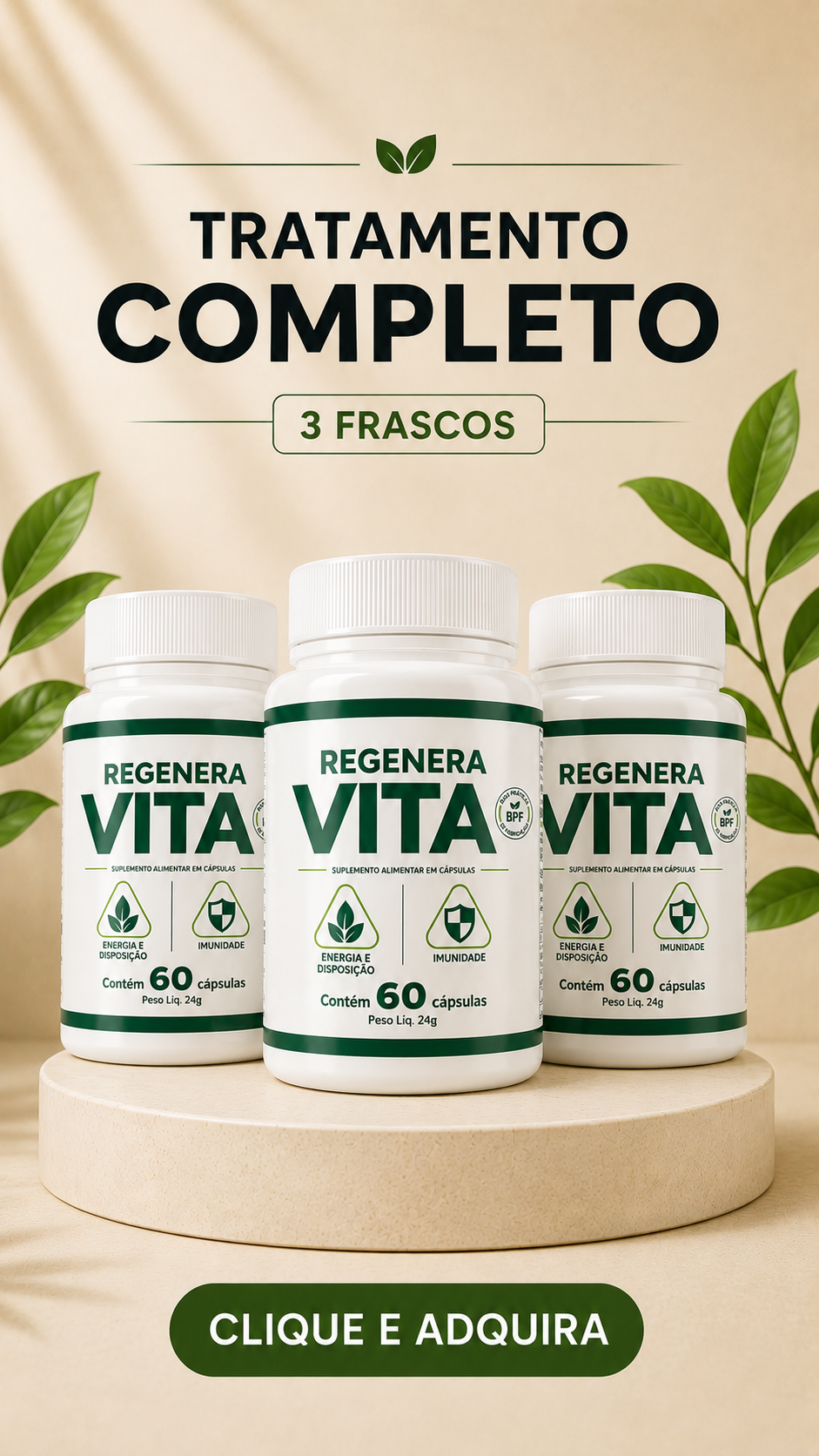 Oferta Regenera Vita com 3 potes