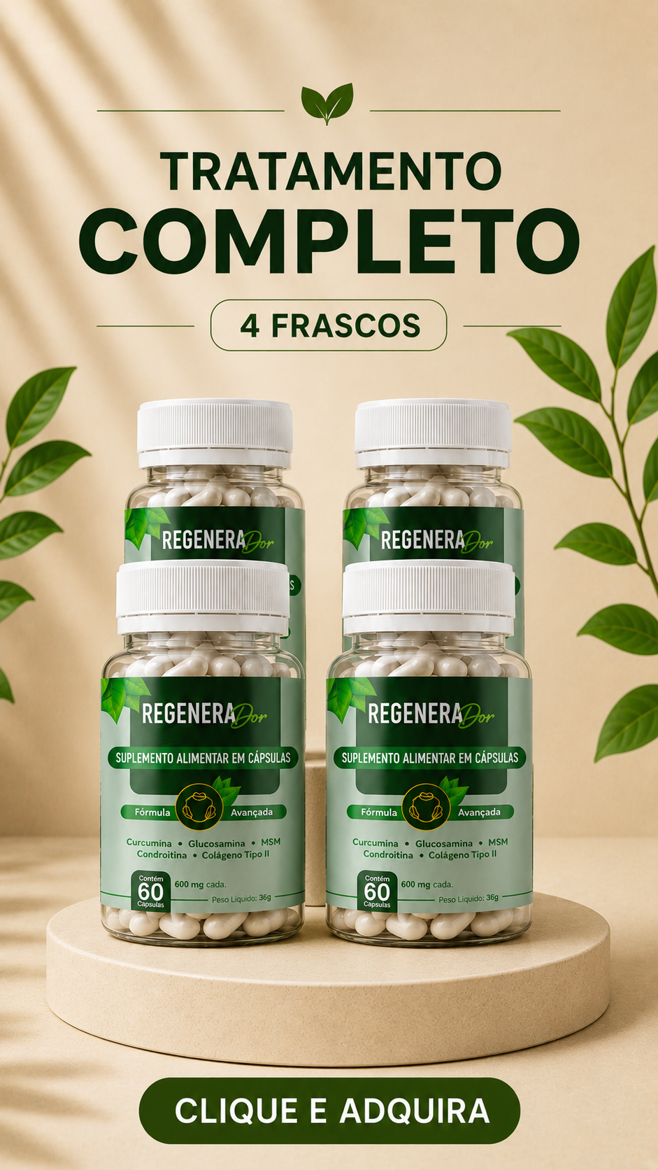 Oferta Regenera Dor com 4 potes
