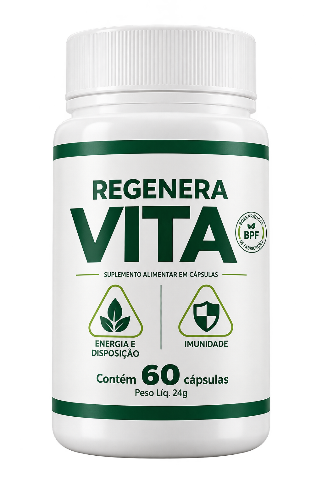 Frasco do suplemento Regenera Vita